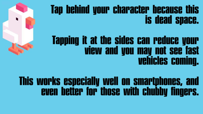 Tap behind character