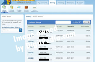 Hostgator proof of invoices