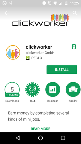 Clickworker crowdworking app