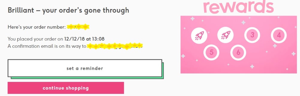 Number of stamps towards a freebie